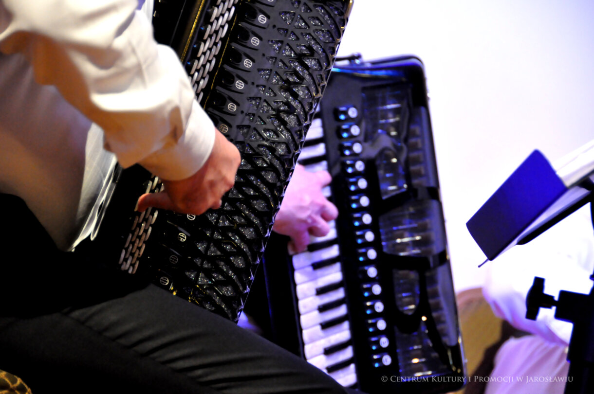 akordeonista podczas koncertu