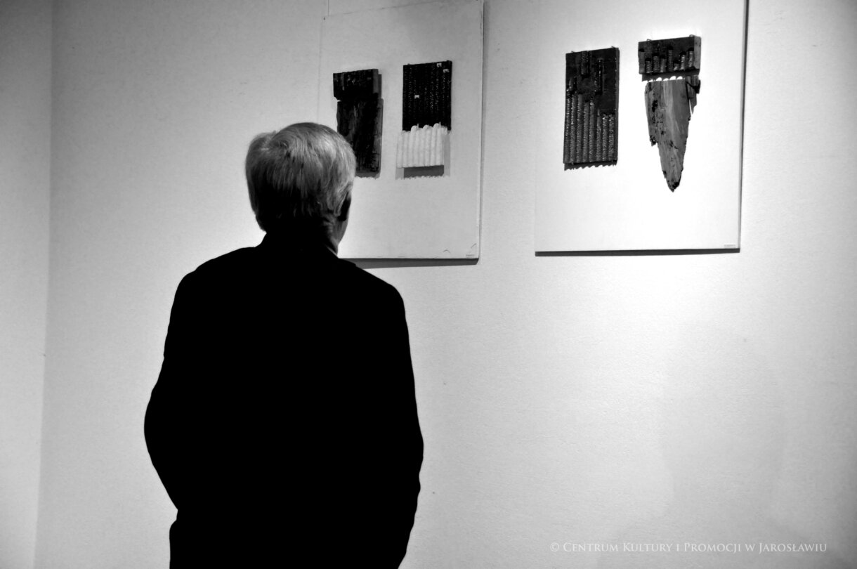 uczestnik wystawy oglądają ekspozycję