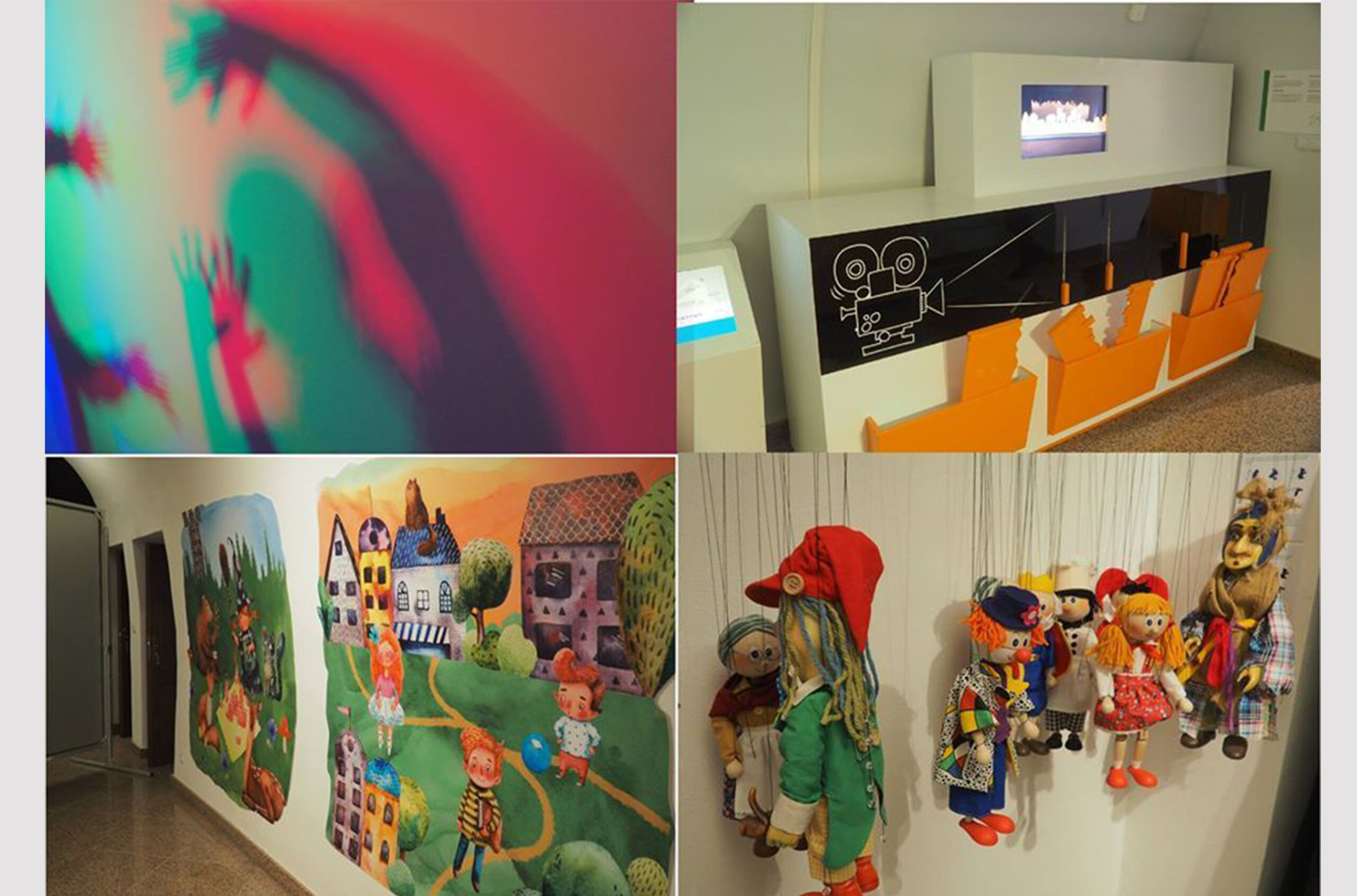 Cztery ujęcia wnętrz Centrum Edukacji Kulturalnej