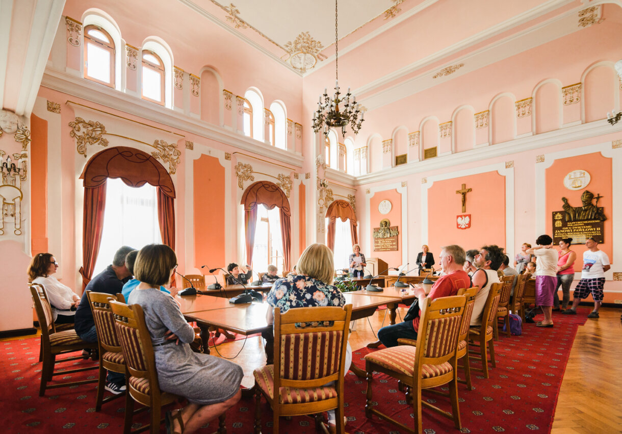 Wnętrze Sali Narad w ratuszu