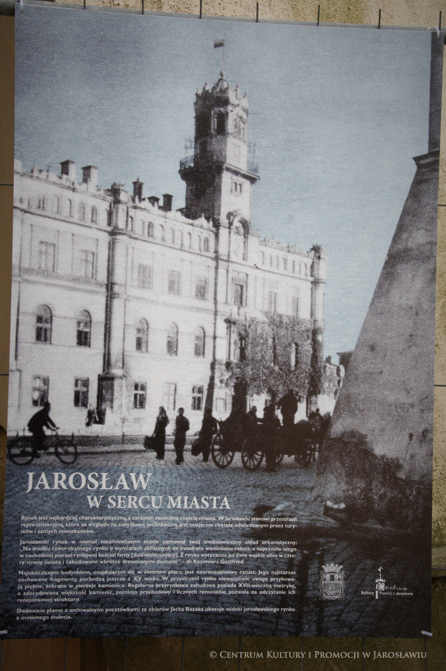 wystawa plenerowa, ekspozycja, widokówki z widokiem dawnego Jarosławia