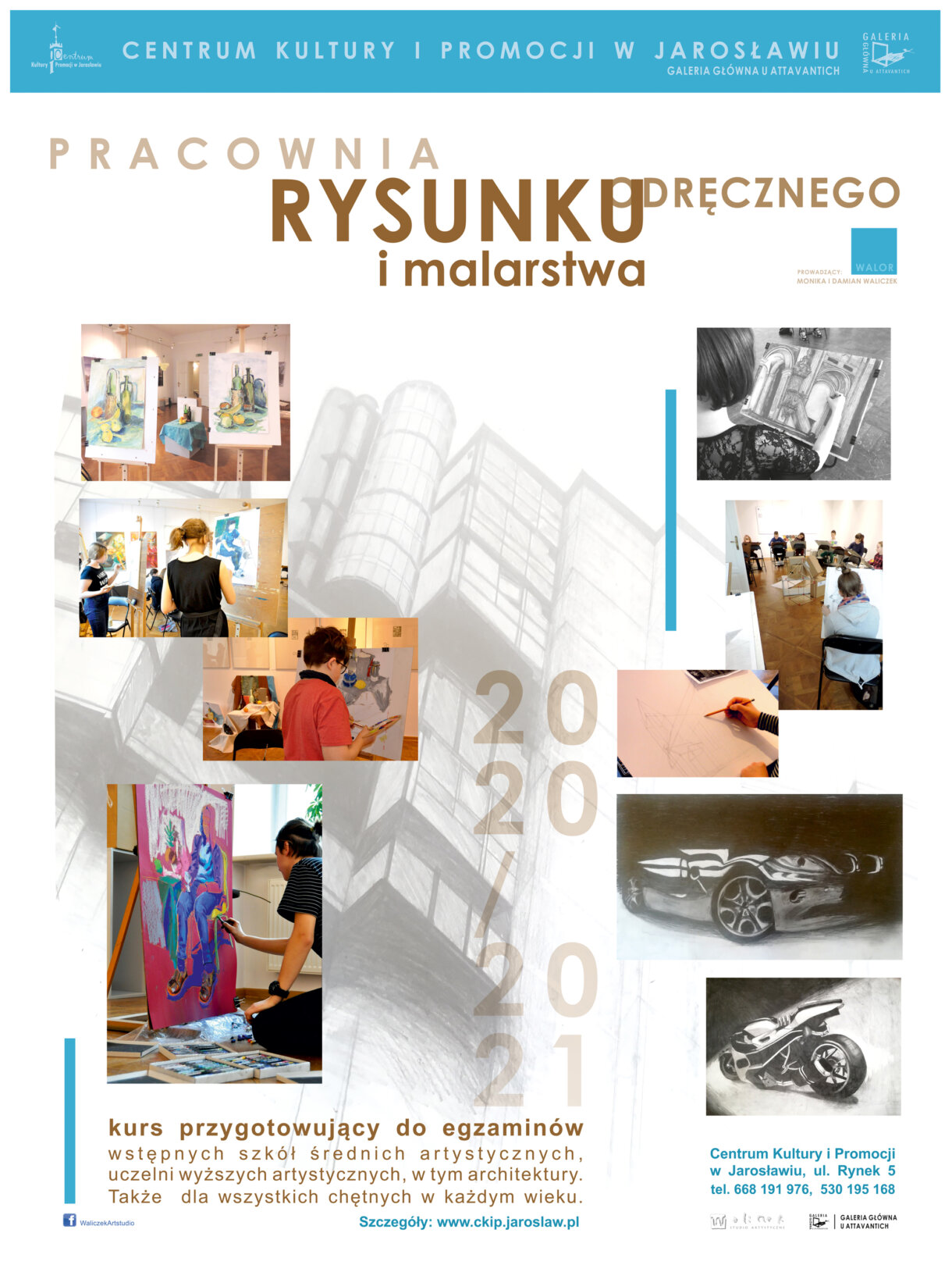 plakat promujący Pracownię Rysunku Odręcznego i Malarstwa