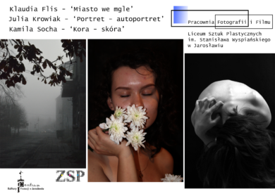 Pracownia Fotografii i Filmu plakat promujący wystawę w Galerii Debiutów