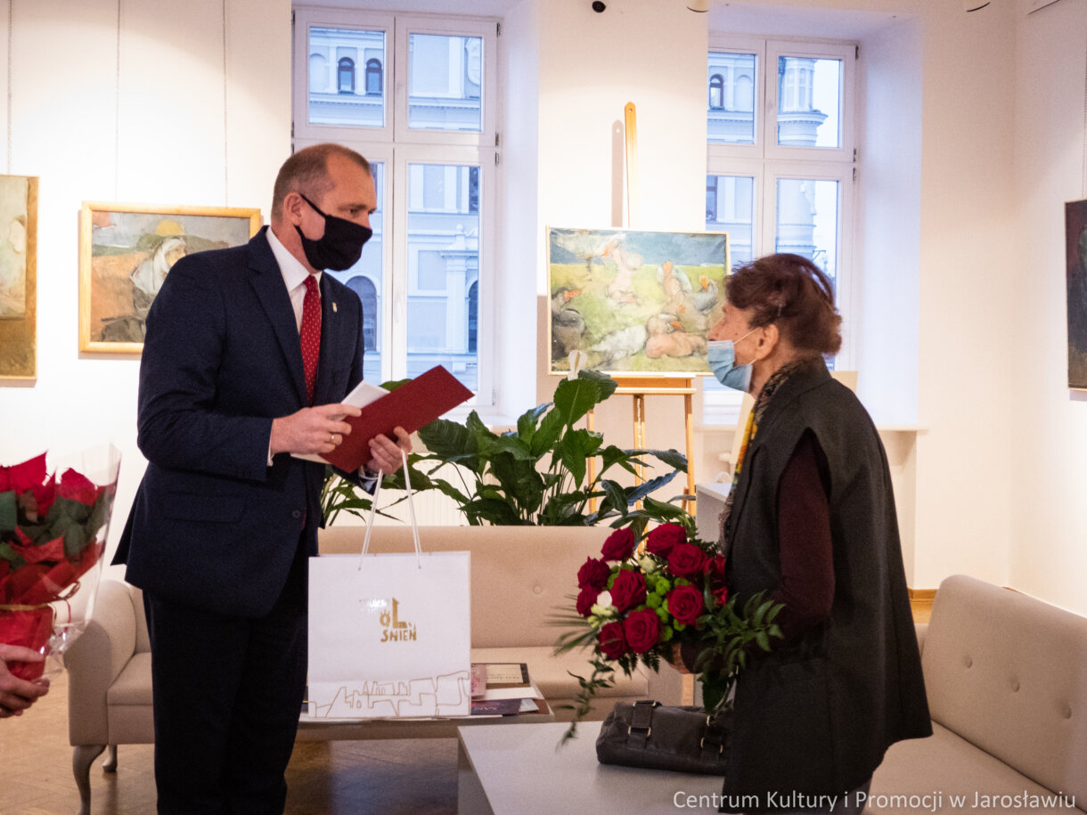 Zastępca Burmistrza miasta i Irena Oryl