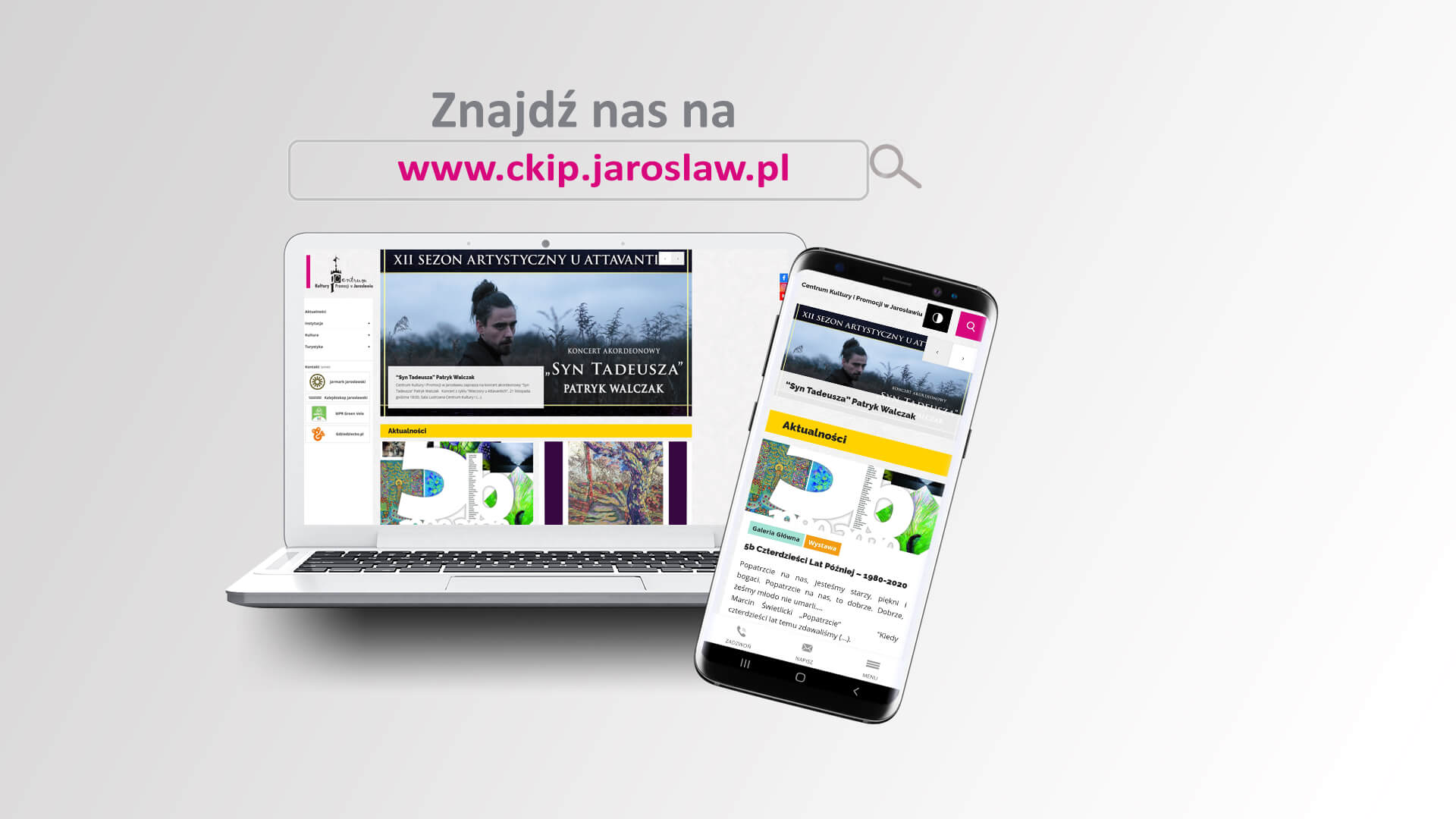 grafika promująca nową stronę internetową 