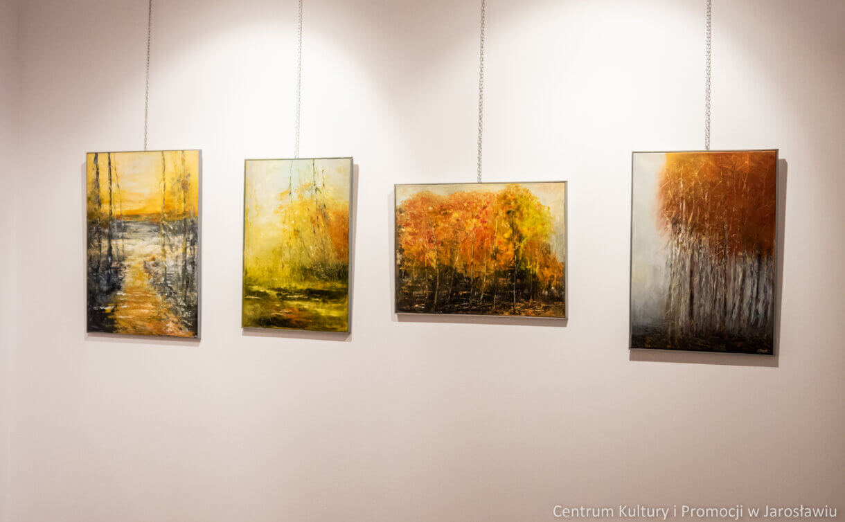 obrazy olejne z widokiem lasu podczas jesieni