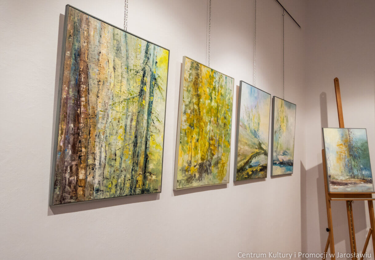 obrazy olejne z widokiem lasu podczas jesieni