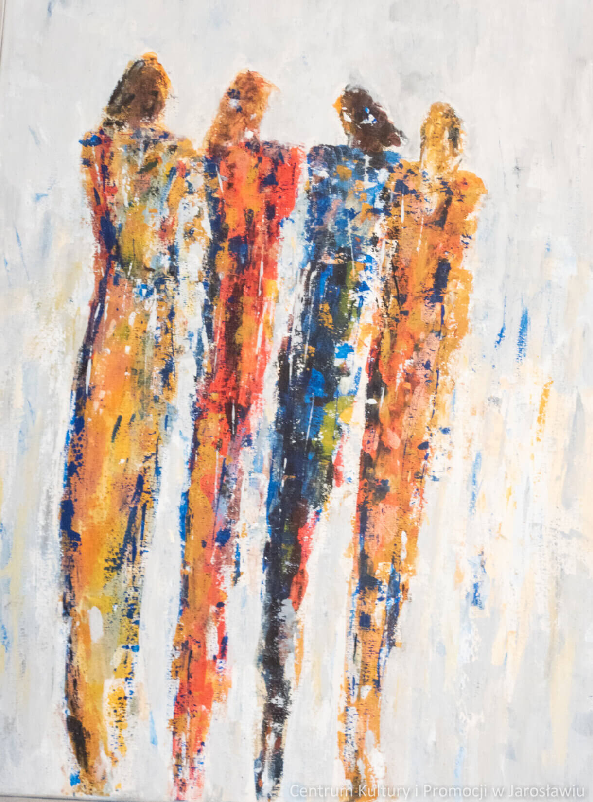 obraz olejny z sylwetkami kobiet