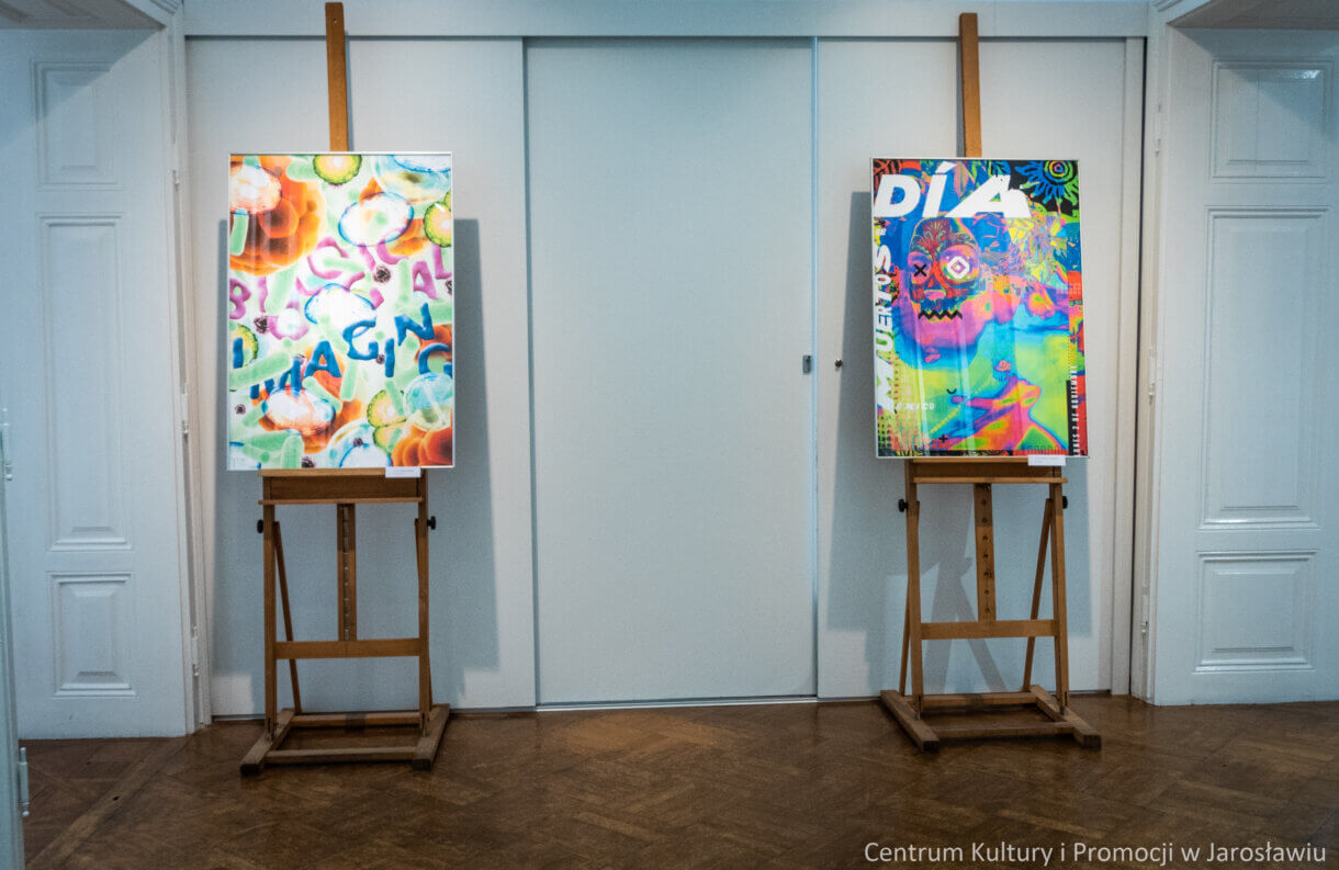 plakaty graficzne - ekspozycja wystawy Art&Science