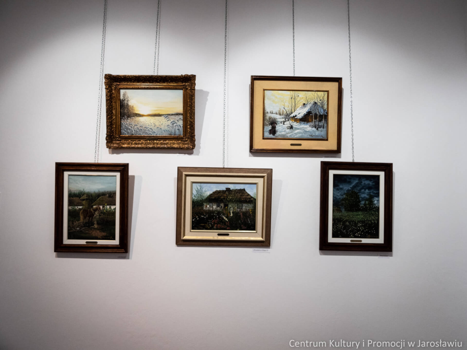 pięc obrazów - olej na płótnie - krajobraz