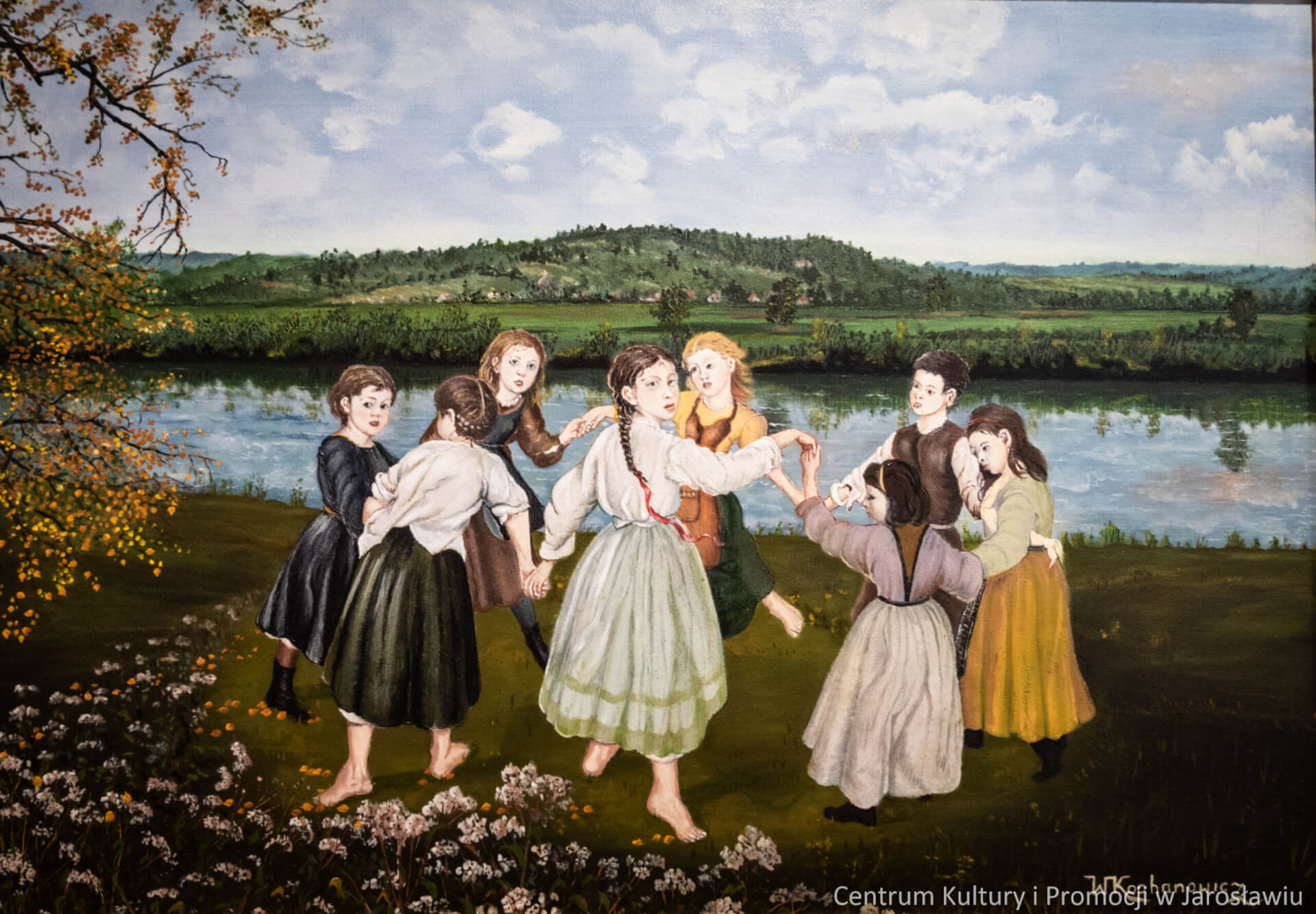 obraz - olej na płótnie - scenka rodzajowa