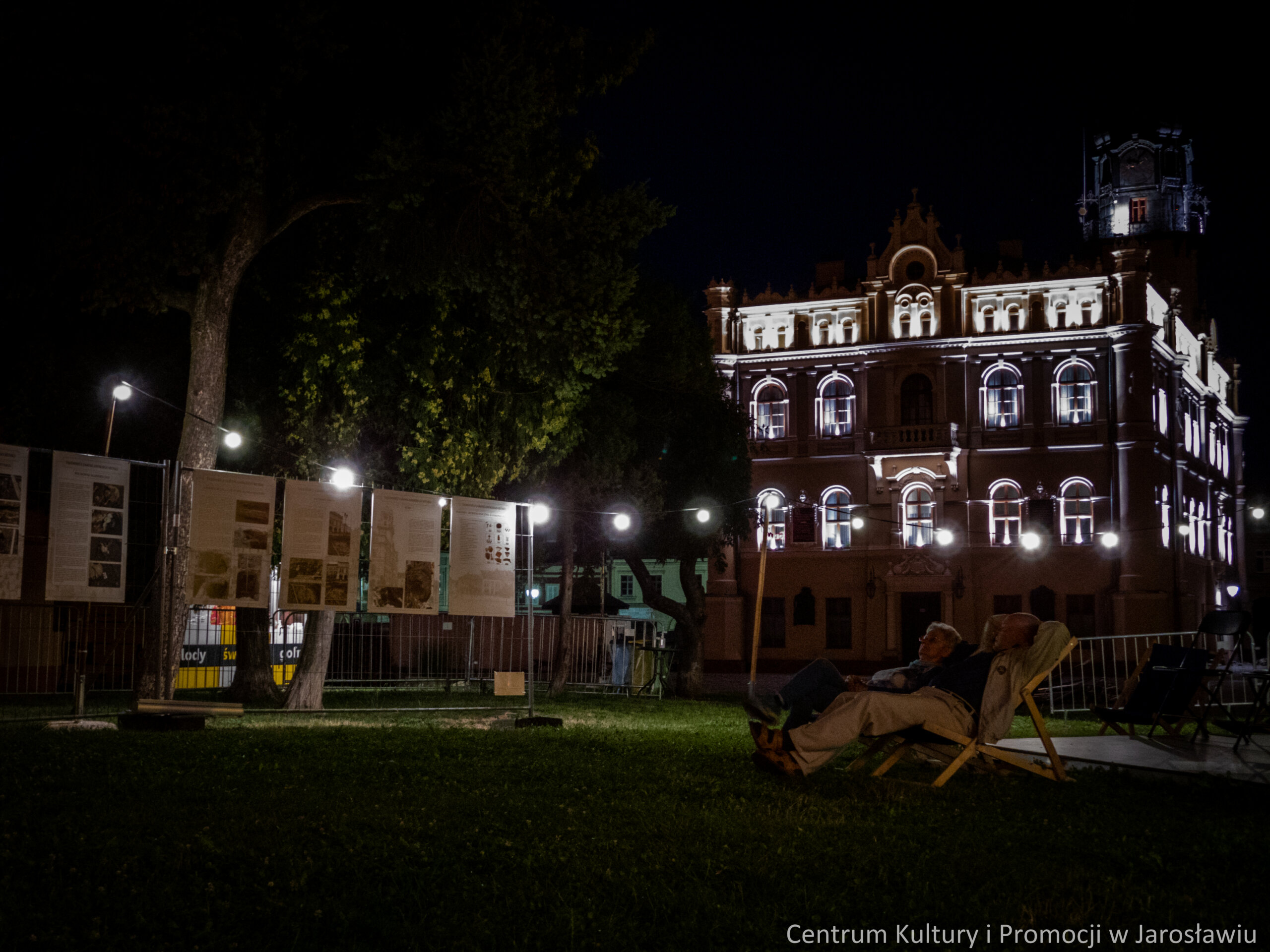 widzowie w kinie plenerowym