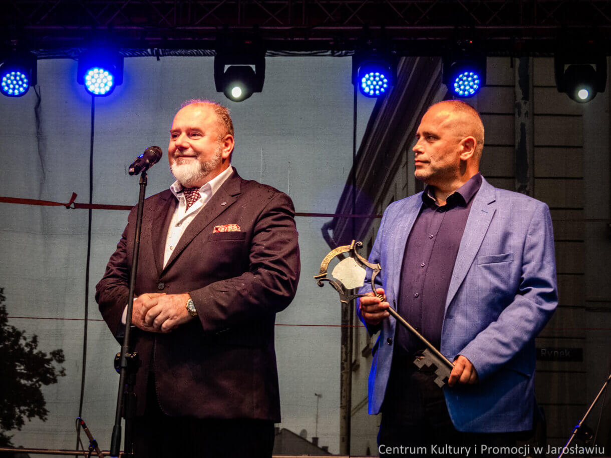 Burmistrz Miasta Jarosławia Waldemar Paluch, dyrektor CKiP Tomasz Wywrót