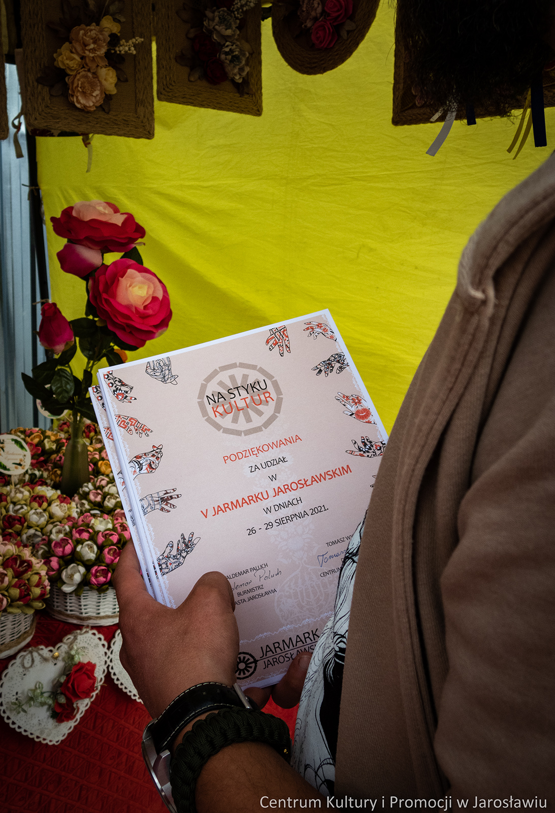 podziękowania dla wystawców za udział w jarmarku