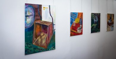 Galeria Debiutów – Michał Ogryzek. Malarstwo dwa obrazy, malarstwo abstrakcja