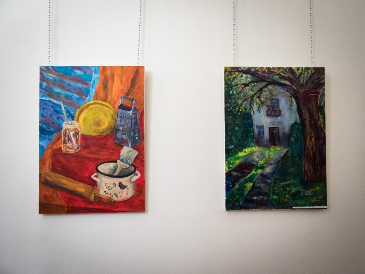 dwa obrazy, malarstwo abstrakcja