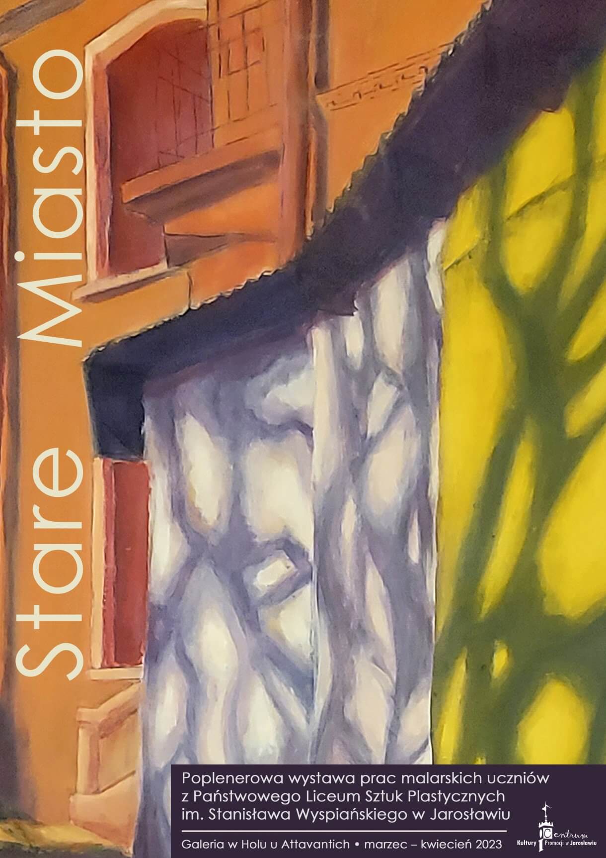 Galeria w Holu u Attavantich zaprasza na wystawę „Stare Miasto” Poplenerowa Wystawa Prac Malarskich Uczniów z Państwowego Liceum Sztuk Plastycznych im. S. Wyspiańskiego w Jarosławiu. „Stare miasto” to tytuł wystawy ale również miejsce, gdzie odbywał się jesienny plener malarski uczniów PLSP. Rynek oraz jego przyległe uliczki, kamienic oraz niecodzienne zakamarki zostały uwiecznione w technikach olejnych, akrylowych i pastelowych. Powstałe prace malarskie były eksponowane na wystawie w Galerii Synagoga – sali wystawowej jarosławskiego „PLASTYKA”. Część prac zostały ponownie udostępnione do obejrzenia na wystawie w Miejskiej Bibliotece Publicznej, natomiast w Galerii w Holu u Attavantich Centrum Kultury i Promocji możemy przez dwa kolejne miesiące oglądać prace, które są związane głównie z tematem architektury rynku.