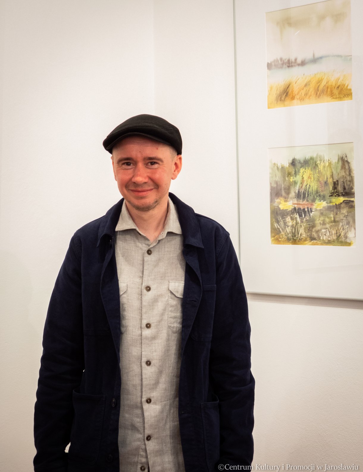 Tomasz Drozdowicz podczas otwarcia wystawy