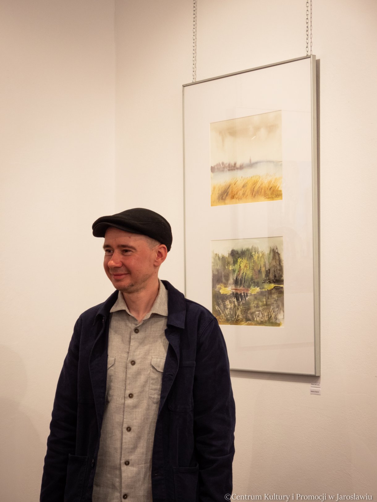Tomasz Drozdowicz podczas otwarcia wystawy