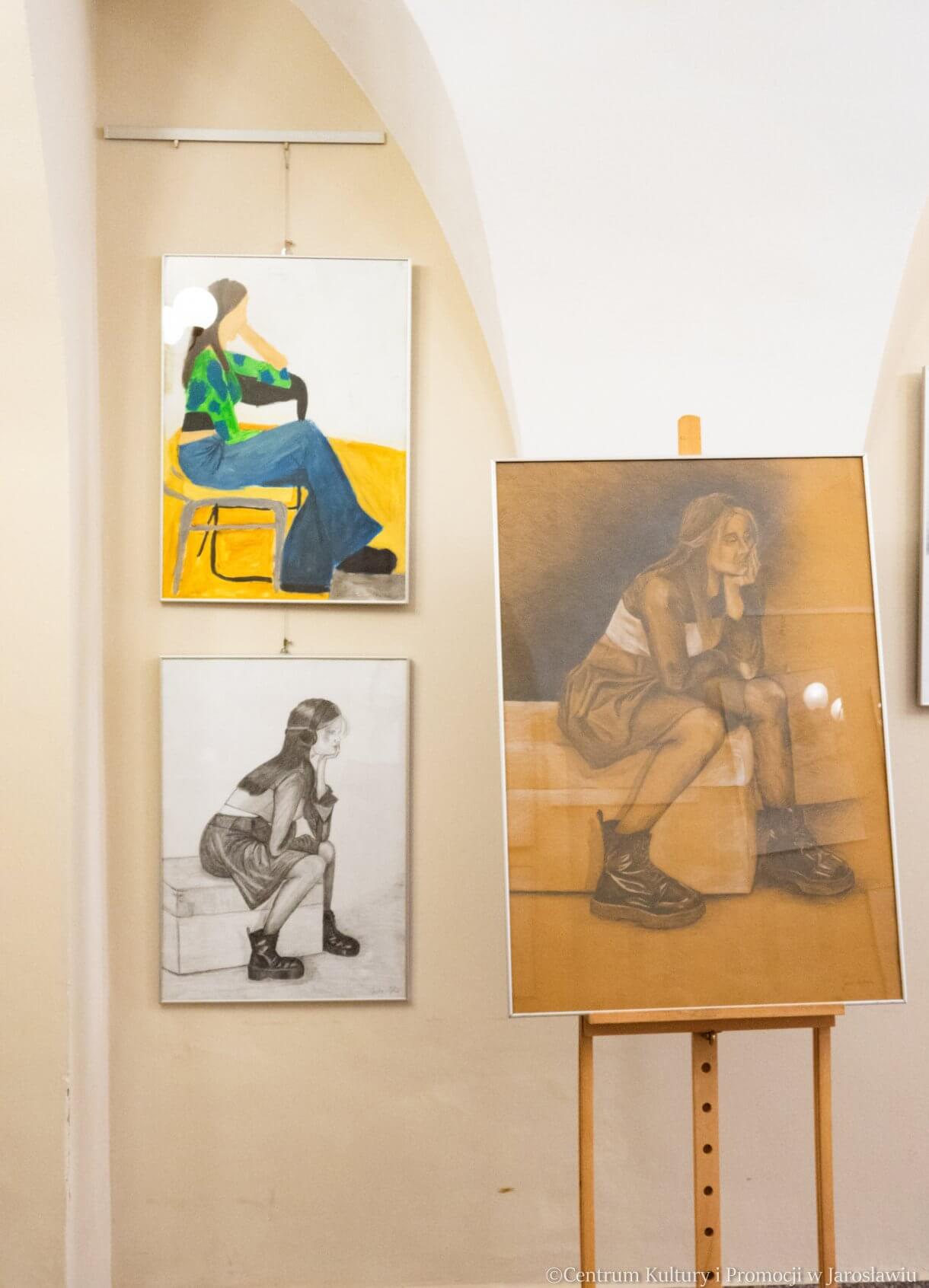 prace uczestników Pracowni Rysunku Odręcznego i Malarstwa