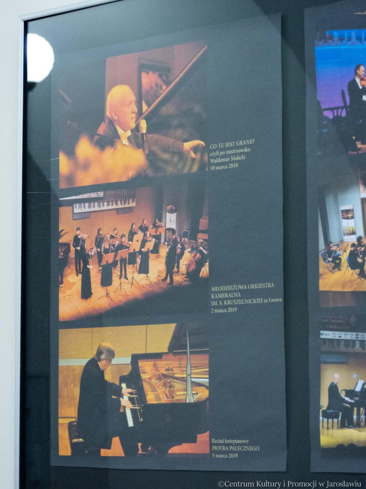 pamiątkowe zdjęcia na ścianie galerii