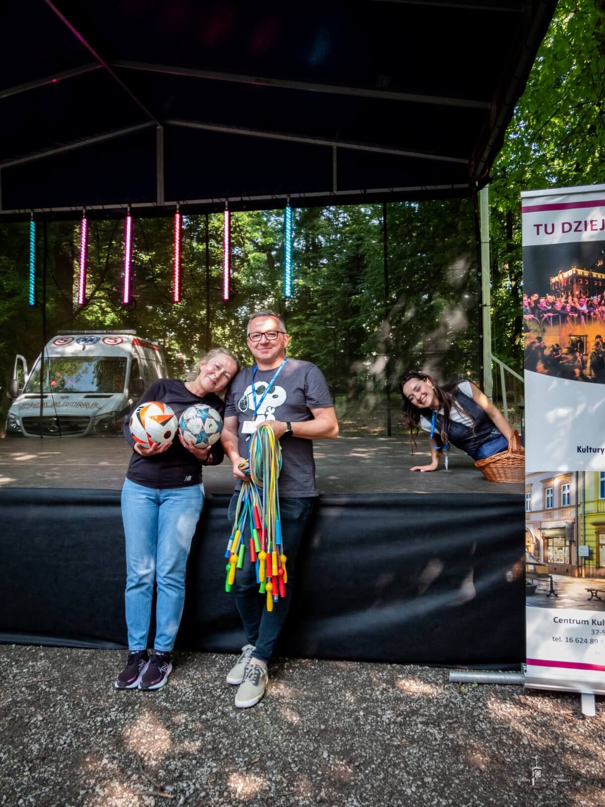 Dzień dziecka w parku miejskim - pracownicy CKiP