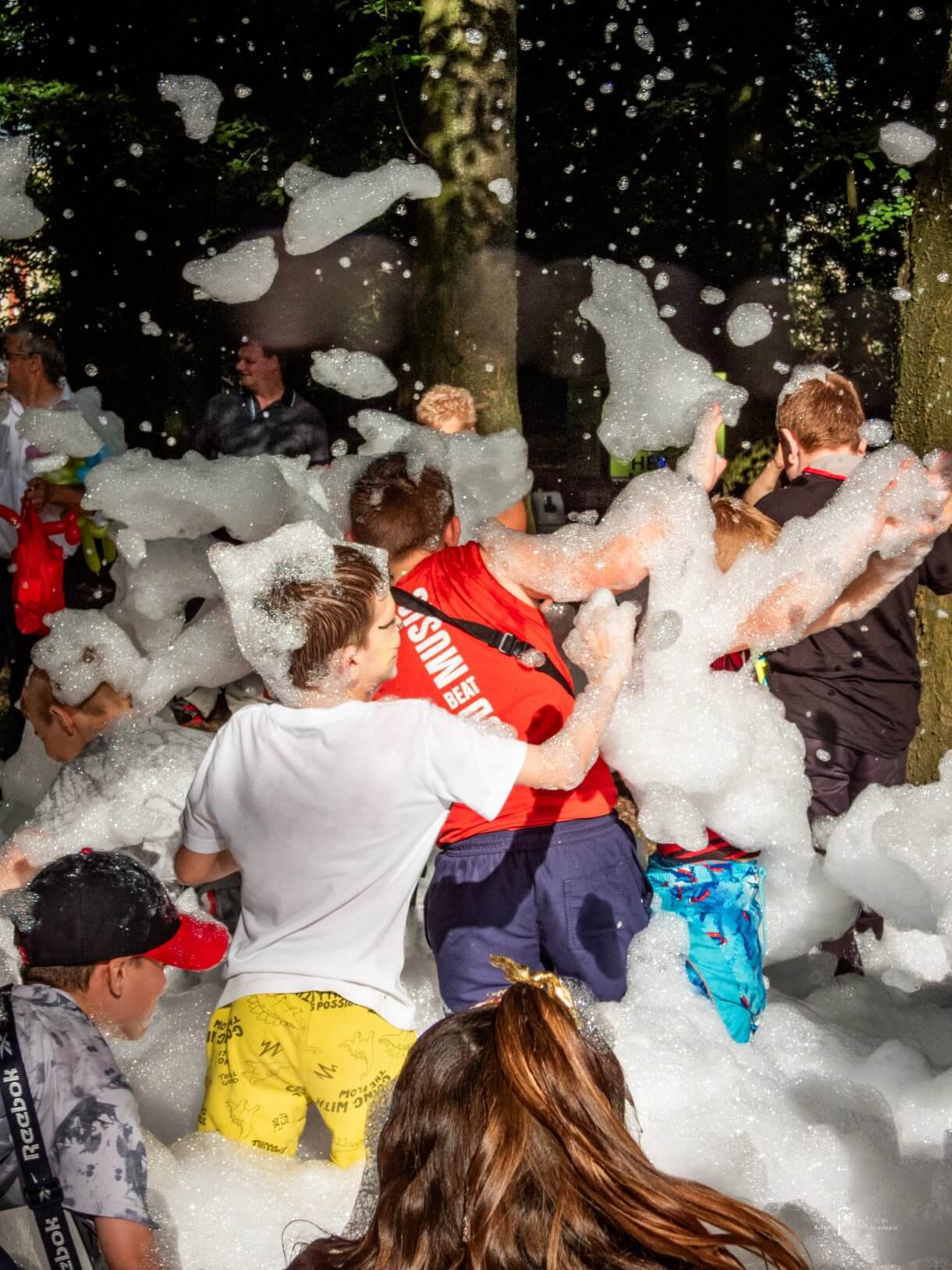 Dzień dziecka w parku miejskim - piana party