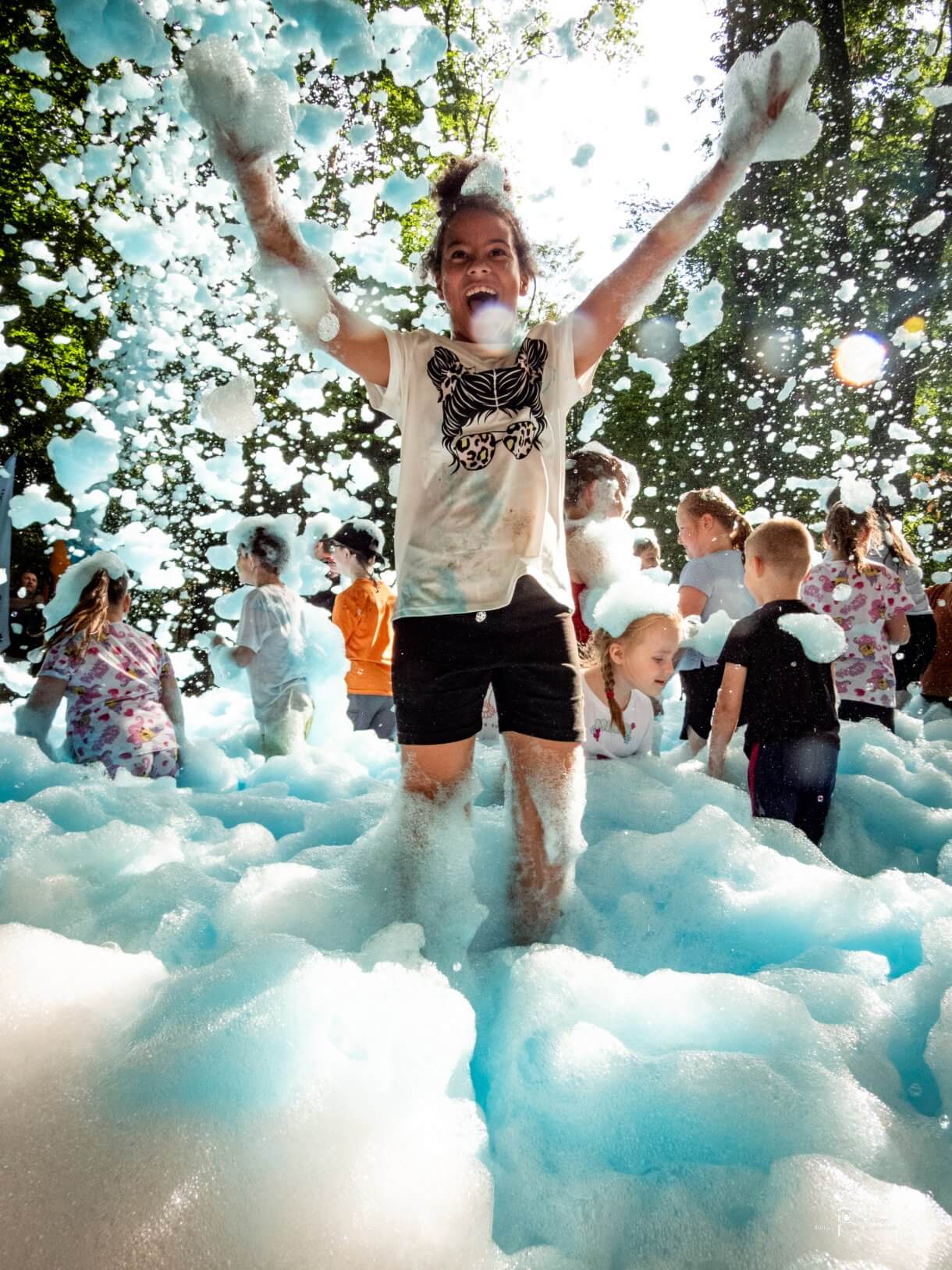 Dzień dziecka w parku miejskim - piana party