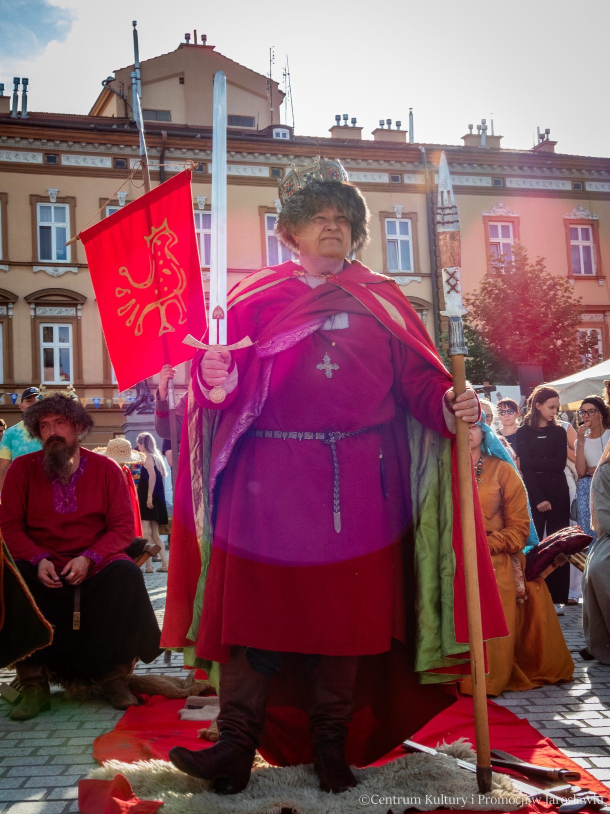 Jarmark Jarosławski - inscenizacja 100-lecia koronacji Bolesława Chrobrego - postać króla Bolesława Chrobrego