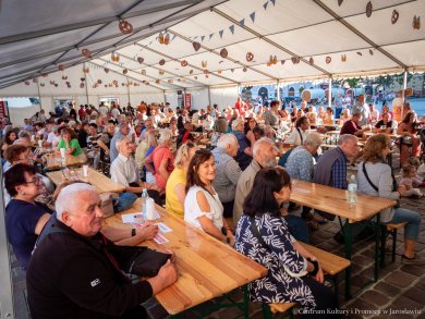 Oktoberfest w Jarosławiu Oktoberfest Jarosław 2025 - uczestnicy dożynek piwnych w namiocie