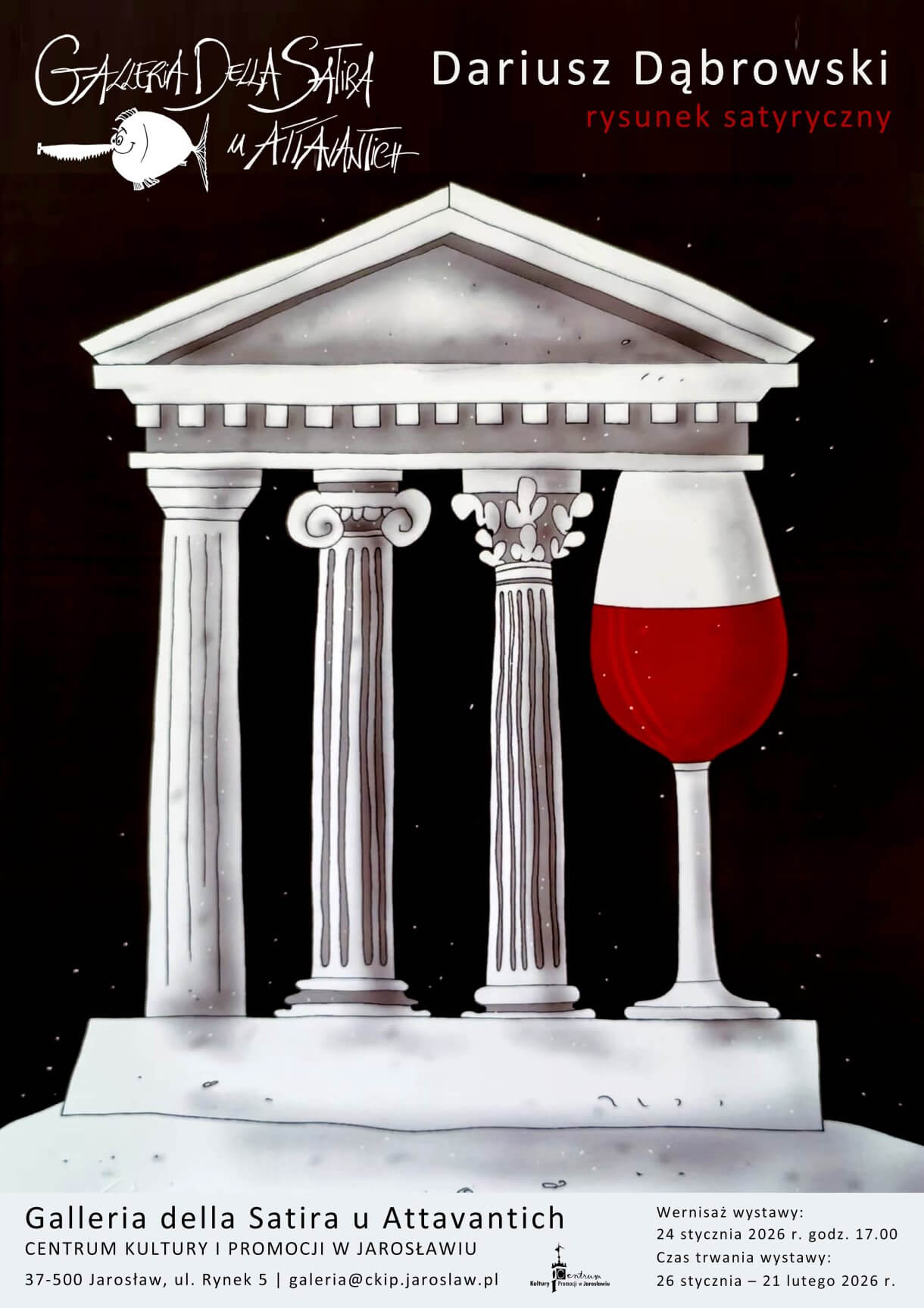 Dariusz Dąbrowski na otwarcie Galleria Della Satira u Attavantich!
