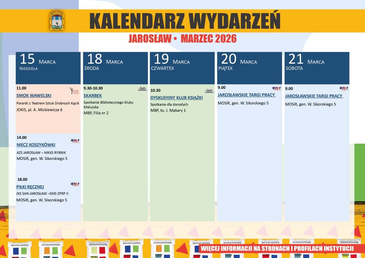 Kalendarz wydarzeń Jarosław marzec 2026