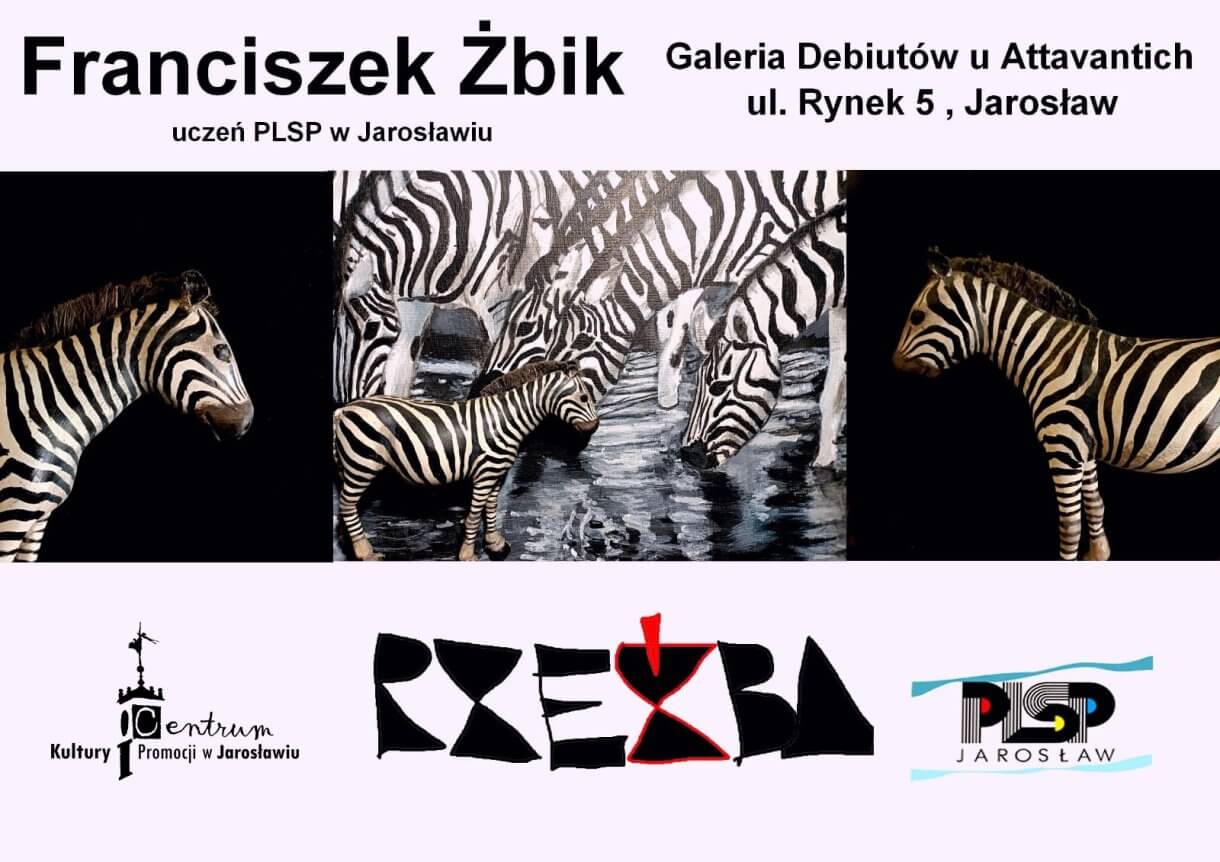 Centrum Kultury i Promocji w Jarosławiu zaprasza na wystawę Franciszka Żbika „RZEŹBA” Prace ucznia Państwowego Liceum Sztuk Plastycznych im. Stanisława Wyspiańskiego w Jarosławiu. Czas trwania: kwiecień 2026