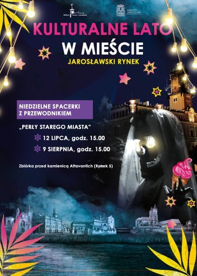 Lato najlepiej smakuje w sercu miasta! Przez najbliższe tygodnie Jarosławski Rynek stanie się miejscem spotkań z filmem, muzyką i historią. Sprawdź, co przygotowaliśmy i zaplanuj wakacyjne wieczory z kulturą! Kino pod Gwiazdami – „Wakacje z duchami” | godz. 21:00 ⭐ 10 lipca – odcinki 1–3 ⭐NOWY TERMIN 18 lipca – odcinki 4–5 ⭐ 24 lipca – odcinki 6–7 Letnie Muzykowanie | godz. 19:00 🎼 11 lipca – Koncert Kameralny w ramach IV Międzynarodowego Festiwalu Kameralistyki Wokalnej im. Witolda Friemanna – Fundacja Muzyczna Rubato 🎤 18 lipca – Letni Wieczór z Polską Piosenką Sfera dźwięków – Akademia Wokalna Rzeszów 🎺 19 lipca – „Wakacje z Trąbami” – koncert Orkiestry Dętej Sanktuarium św. Floriana w Chorzowie Niedzielne Spacery z Przewodnikiem „Perły Starego Miasta” | godz. 15:00 📍 12 lipca 📍 9 sierpnia Zbiórka przed kamienicą Attavantich (Rynek 5). Wstęp na wszystkie wydarzenia wolny!