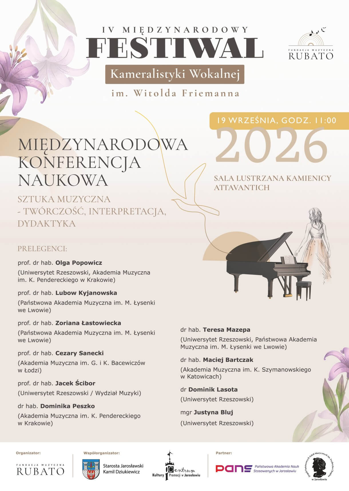 IV Międzynarodowy Festiwal Kameralistyki Wokalnej im. Witolda Friemanna