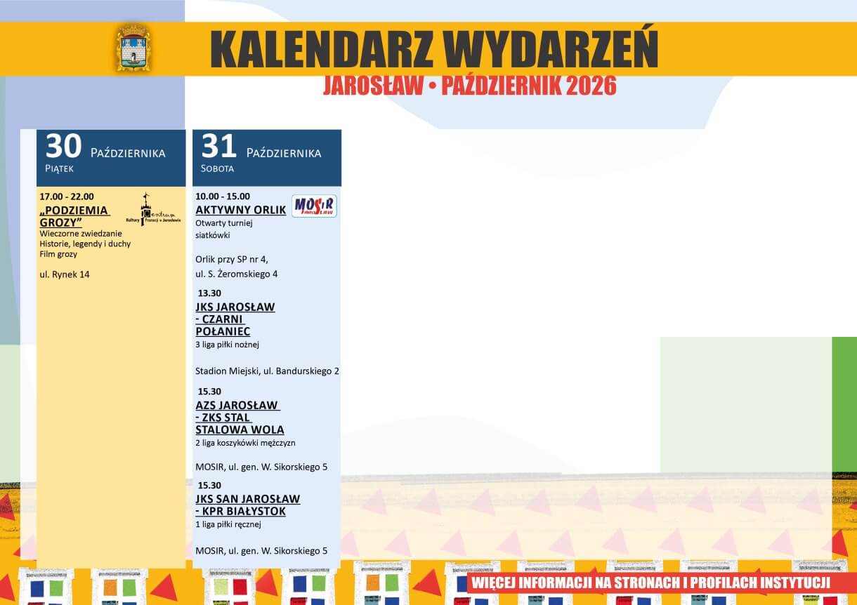 Kalendarz wydarzeń Jarosław Październik 2026